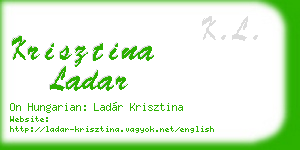 krisztina ladar business card